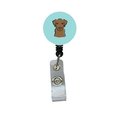 Teachers Aid Checkerboard Blue Chocolate Labrador Retractable Badge Reel TE719426